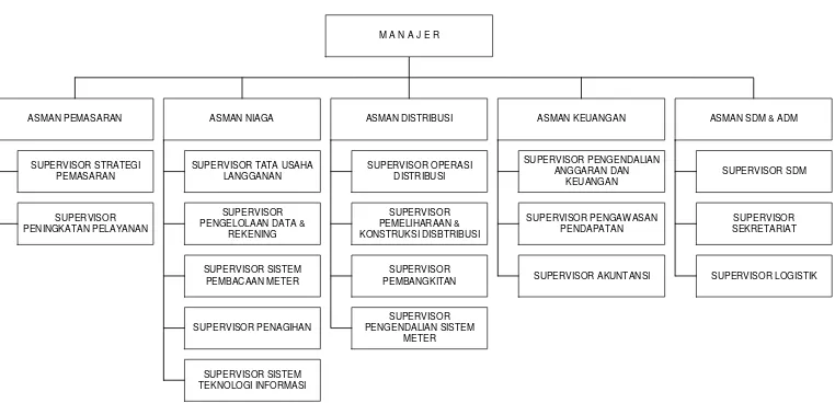Gambar 4.1 : Struktur Organisasi PT. PLN ( Persero ) Area Pelayanan Dan  