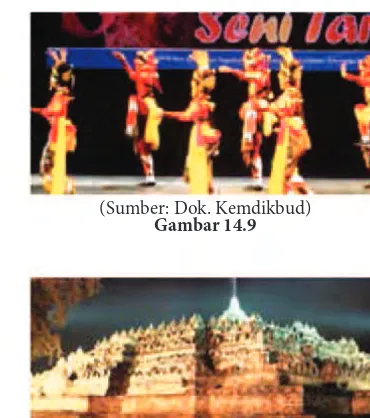 Gambar 14.10(Sumber: Dok. Kemdikbud) Candi Borobudur