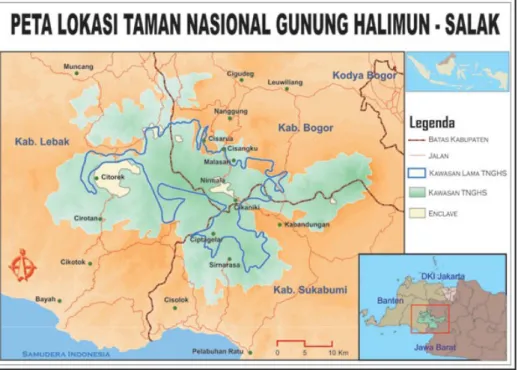 Gambar 6. Peta Lokasi Taman Nasional Gunung Halimun-Salak 