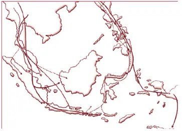 Gambar 4.24. Jalur Migrasi melalui jalur barat (kiri) dan jalur timur (kanan)