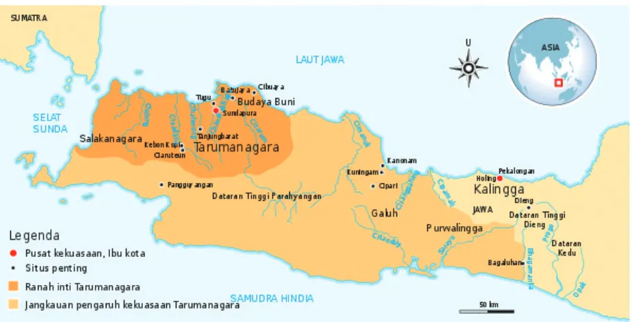 Gambar 4.30.Lokasi kerajaan Tarumanegara