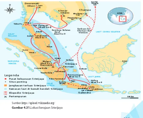 Gambar 4.31.Lokasi kerajaan Sriwijaya