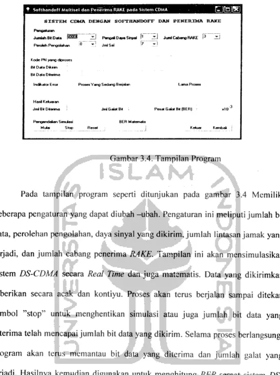 Gambar 3.4. Tampilan Program