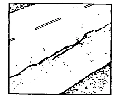 Gambar 2.10 Retak Sambungan Jalur/Jalan ( Lane Joint cracks) 