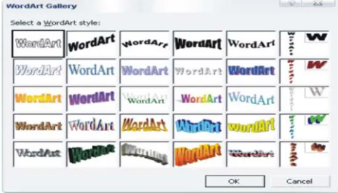 Gambar 6. 9.  WordArt galery 
