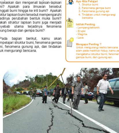 Gambar 11.1 Jalan yang rusak Akibat gempa bumi