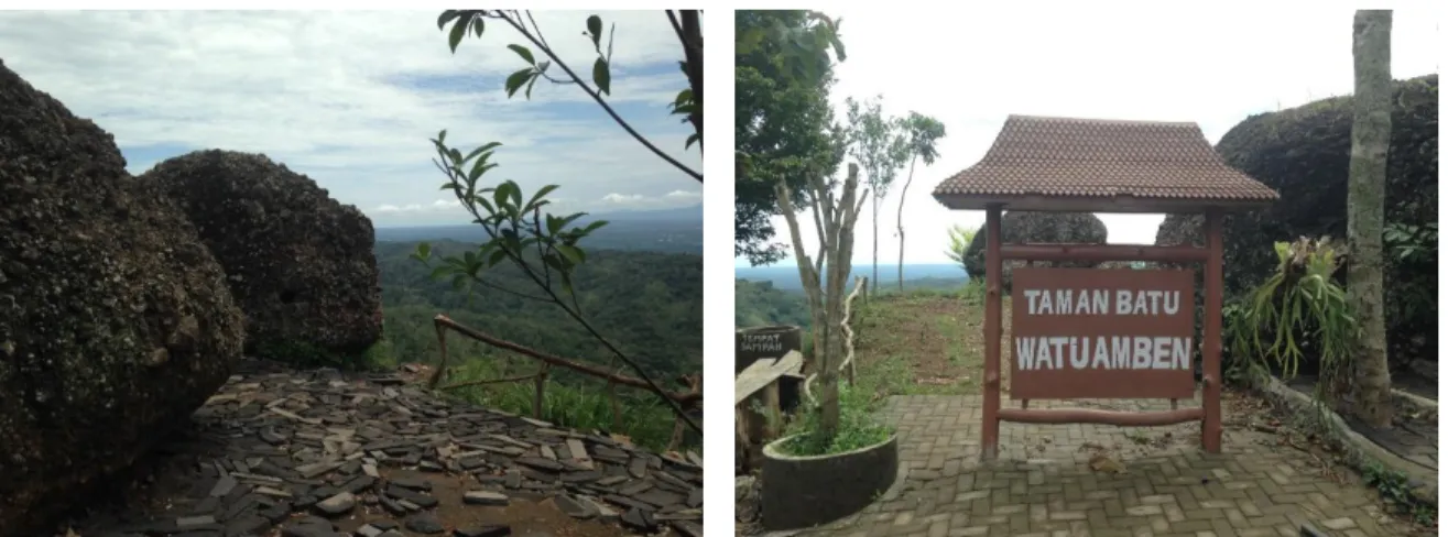 Gambar  7. Panorama  Sekitar  Objek Wisata Watu Amben,  Desa Srimulyo  (Sumber:  Dokumentasi  Lapangan, 2016) 
