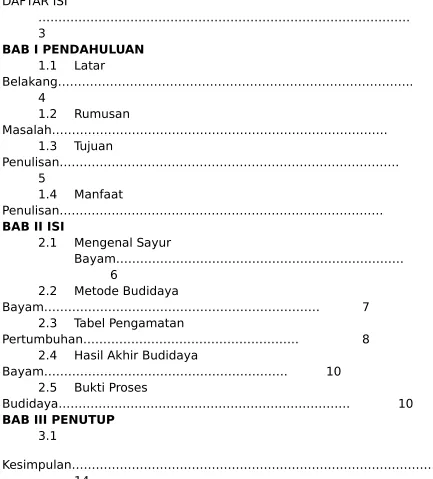 Tabel Pengamatan 