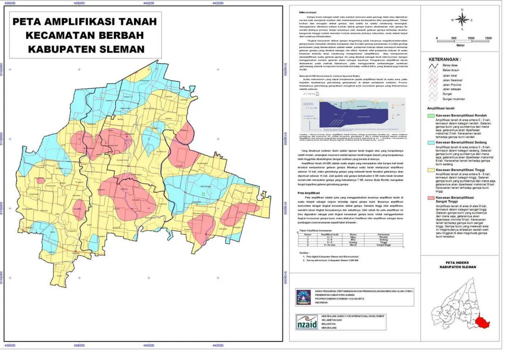 Gambar 4.8. Peta kawasan rawan bencana Gempa Kecamatan Berbah Kabupaten Sleman 