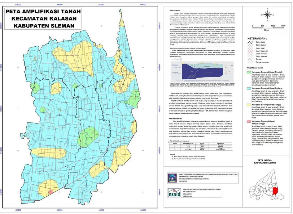 Gambar 4.9. Peta kawasan rawan bencana Gempa Kec. Kalasan Kabupaten Sleman 