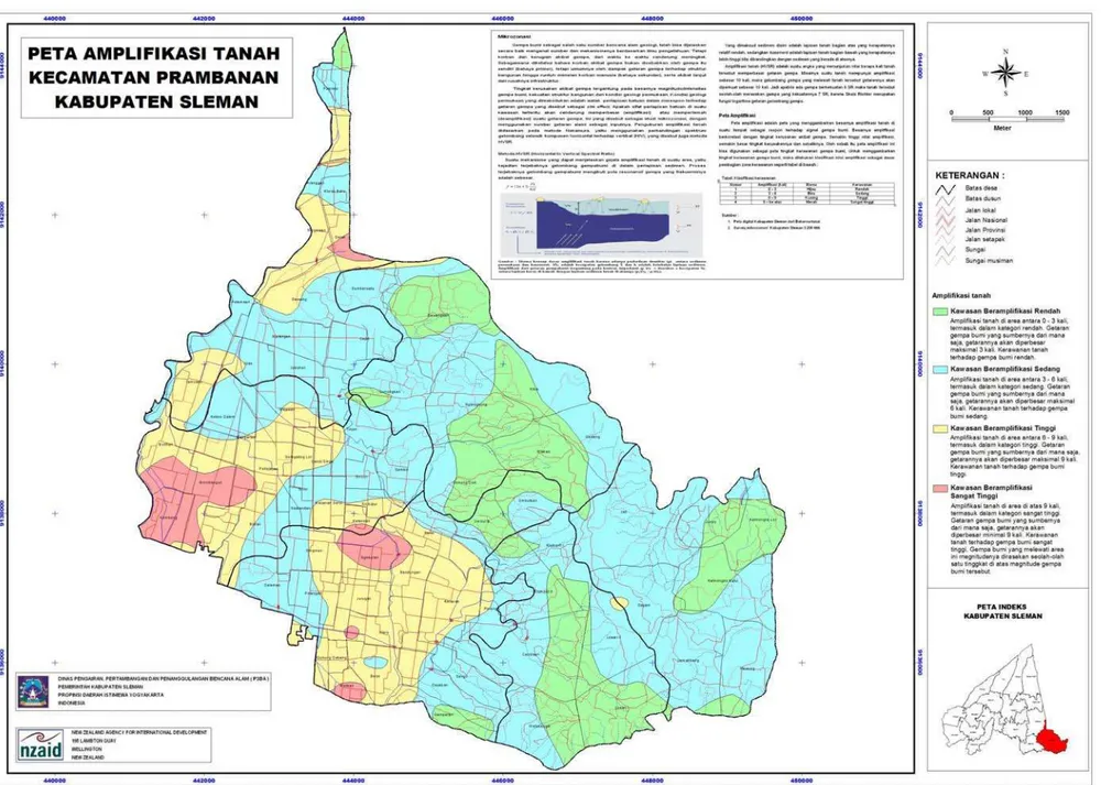 Gambar 4.10. Peta kawasan rawan bencana Kec. Prambanan Gempa Kabupaten Sleman 