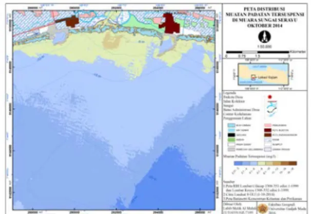 Gambar 8. Peta Distribusi MPT di Muara Sungai 