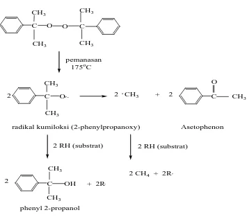 Gambar 2.5 Mekanisme Dekomposisi dari dikumil peroksida. 