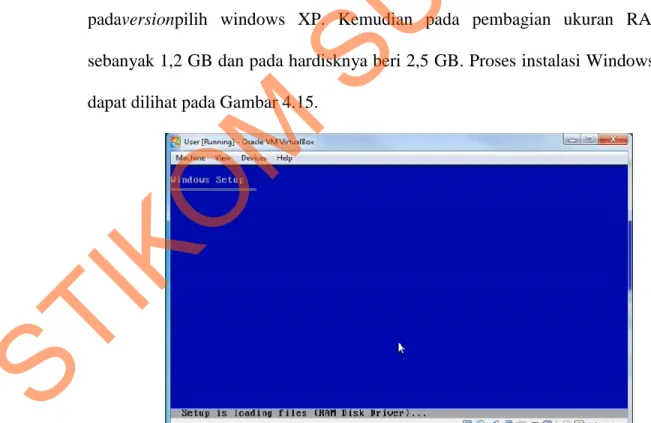 Gambar 4.15 Tampilan booting windows xp STIKOM 