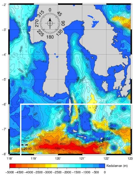 Gambar 1.  Lokasi yang menjadi target penelitian ikan tuna di Laut Flores 