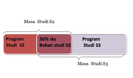 Gambar 3. Mekanisme  pelaksanaan  program  Gelar Ganda Percepatan dari S2 ke S3