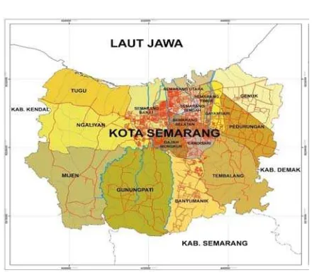 Gambar 4.1 Peta Kota Semarang 