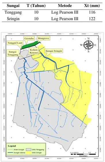 Tabel 1. Curah Hujan Rencana pada Masing-Masing Sungai 