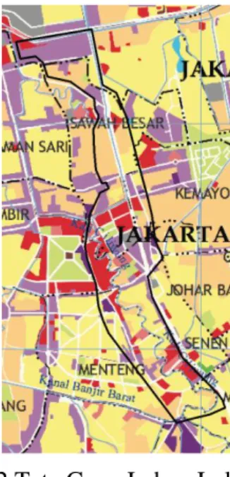 Gambar 2 Tata Guna Lahan Lokasi Studi  Sumber : Peraturan Daerah Provinsi DKI  Jakarta No.1 Tahun 2012 Tentang 