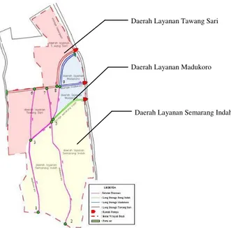 Gambar 2. Perencanaan Sistem Drainase Tawang Sari dan Tawang Mas Daerah Layanan Tawang Sari 
