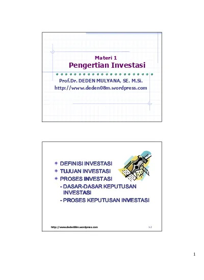 Materi 1 Pengertian Investasi