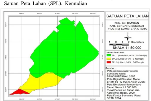 Gambar 1. Peta Satuan Peta Lahan Kecamatan Sei Bamban Kabupaten Serdang Bedagai