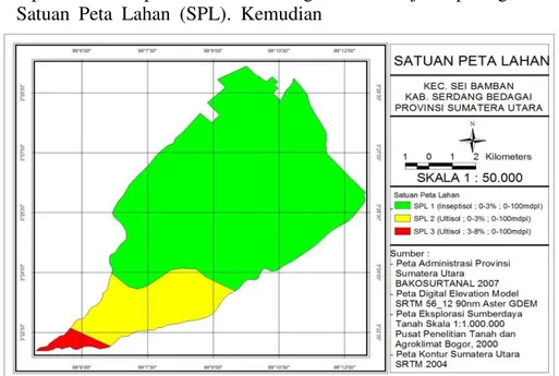 Gambar 1. Peta Satuan Peta Lahan Kecamatan Sei Bamban Kabupaten Serdang Bedagai