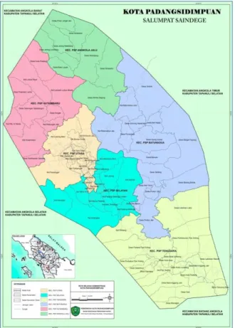 Gambar 1. Wilayah Administrasi Kota Padangsidimpuan  (Sumber: Google) 