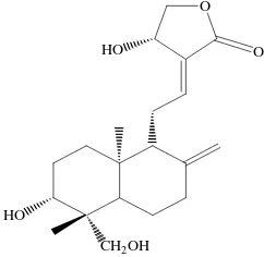 Figure 1.Chemical structure of andrographolide  