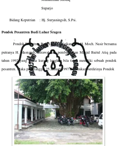 Gambar 5. Halaman Pondok Pesantren Budi Luhur. 