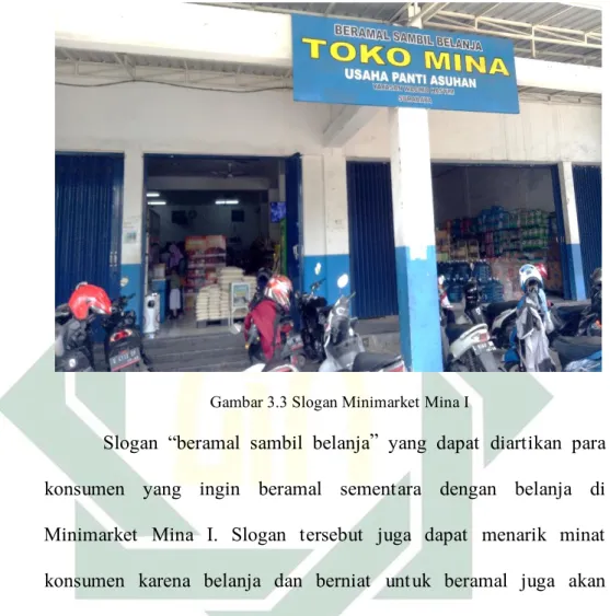 Gambar 3.3 Slogan Minimarket Mina I 