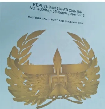 Gambar 1. Motif batik Galuh Mukti khas Kabupaten  Cianjur. (Sumber: dokumentasi penelitian, 2018)