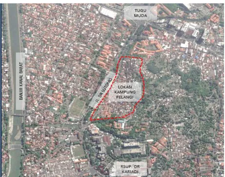 Gambar 3.1 Peta Administrasi Kawasan Kampung Pelangi  Sumber: Bappeda Kota Semarang, 2018 
