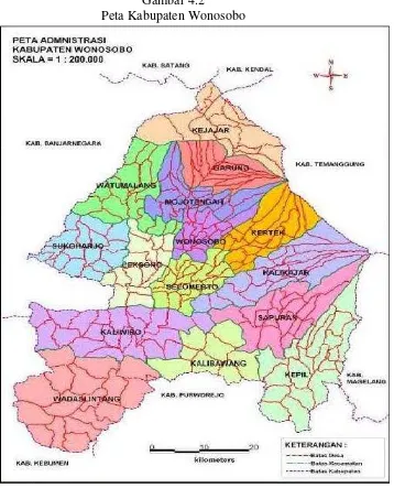 Gambar 4.2 Peta Kabupaten Wonosobo 