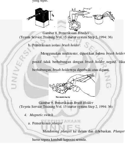 Gambar 8. Pemeriksaan Brushes 