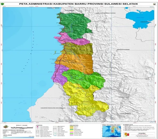 Gambar : Peta Kabupaten Barru 