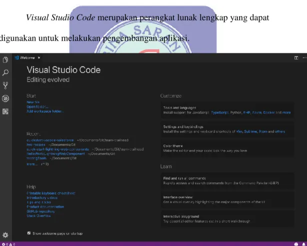 Gambar II.1. Tampilan Visual Studio Code 
