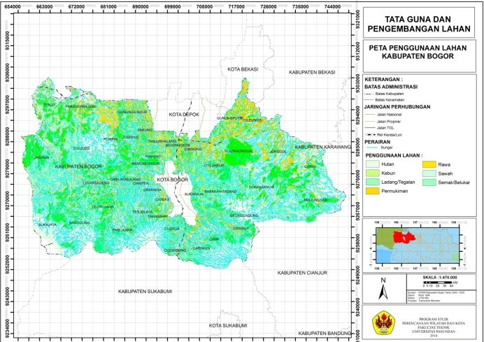 Gambar I. 3Peta Penggunaan Lahan di Kabupaten Bogor