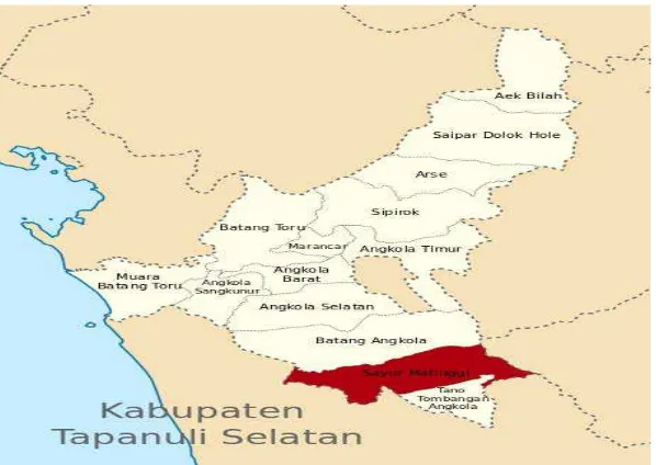 Gambar 4.1 Peta Kabupaten Tapanuli Selatan
