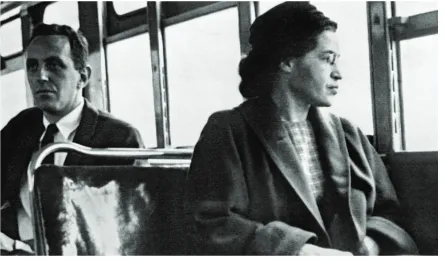 Gambar 3.3 Rosa Parks di bus yang tersegregasi di 