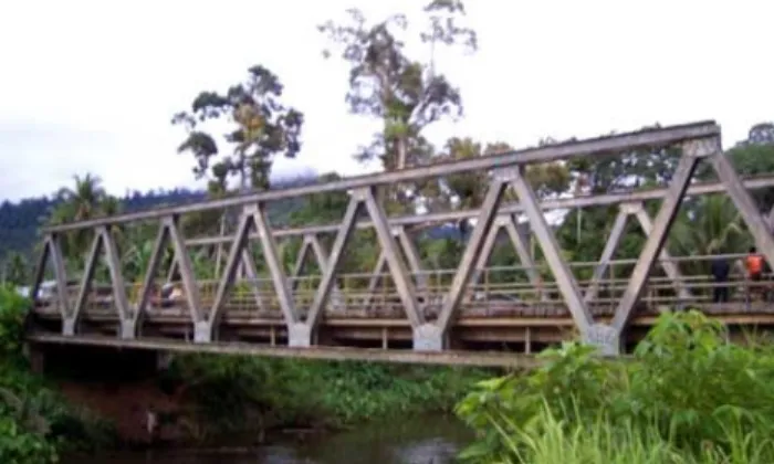 Gambar 1.  Jembatan bergelagar rangka trapesium 