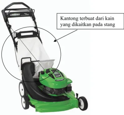 Gambar 9  Mesin pemotong rumput tipe rotari merek LawnBoy. 