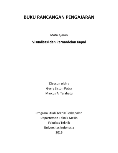 BUKU RANCANGAN PENGAJARAN