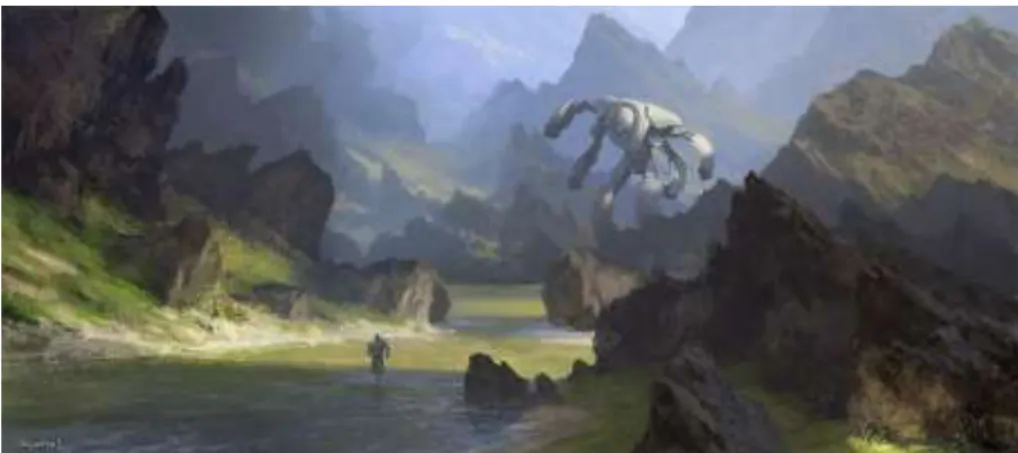 Gambar 6. Digital painting. Escape   (sumber : deviantart.com) 