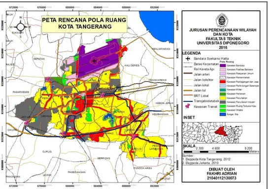 Gambar 5. Peta Rencana Pola Ruang Kota Tangerang (analisis, 2016)  