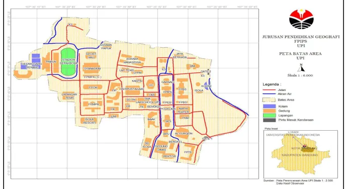 Gambar 3.1 Peta Batas Area UPI  