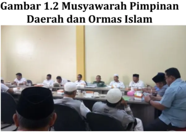 Gambar 1.2 Musyawarah Pimpinan  Daerah dan Ormas Islam 