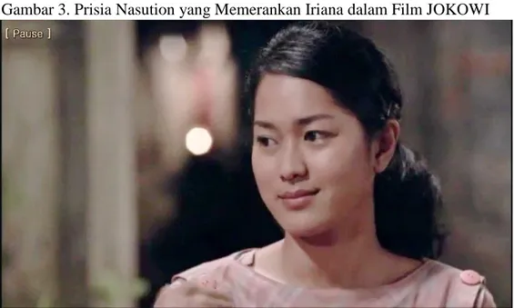 Gambar 3. Prisia Nasution yang Memerankan Iriana dalam Film JOKOWI 