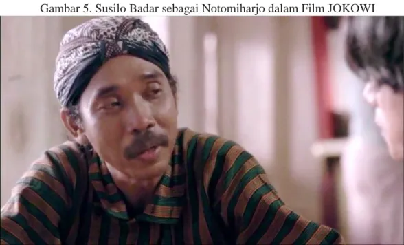 Gambar 5. Susilo Badar sebagai Notomiharjo dalam Film JOKOWI