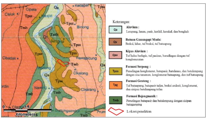 Gambar 4. Geologi regional lokasi penelitian [16].  Analisis Elektrofasies 